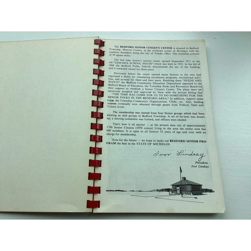 VTG 1776 Bicentennial Cook Book-Bedford, MI Bedford‎ Senior Citizens 1976